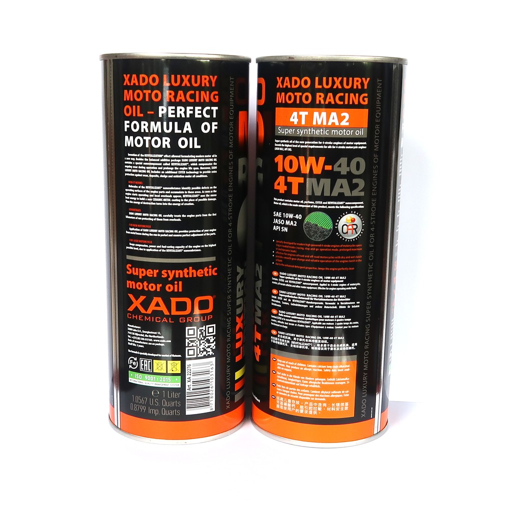 2 Chai Nhớt XADO Racing 10W40 Nhập Khẩu Châu Âu