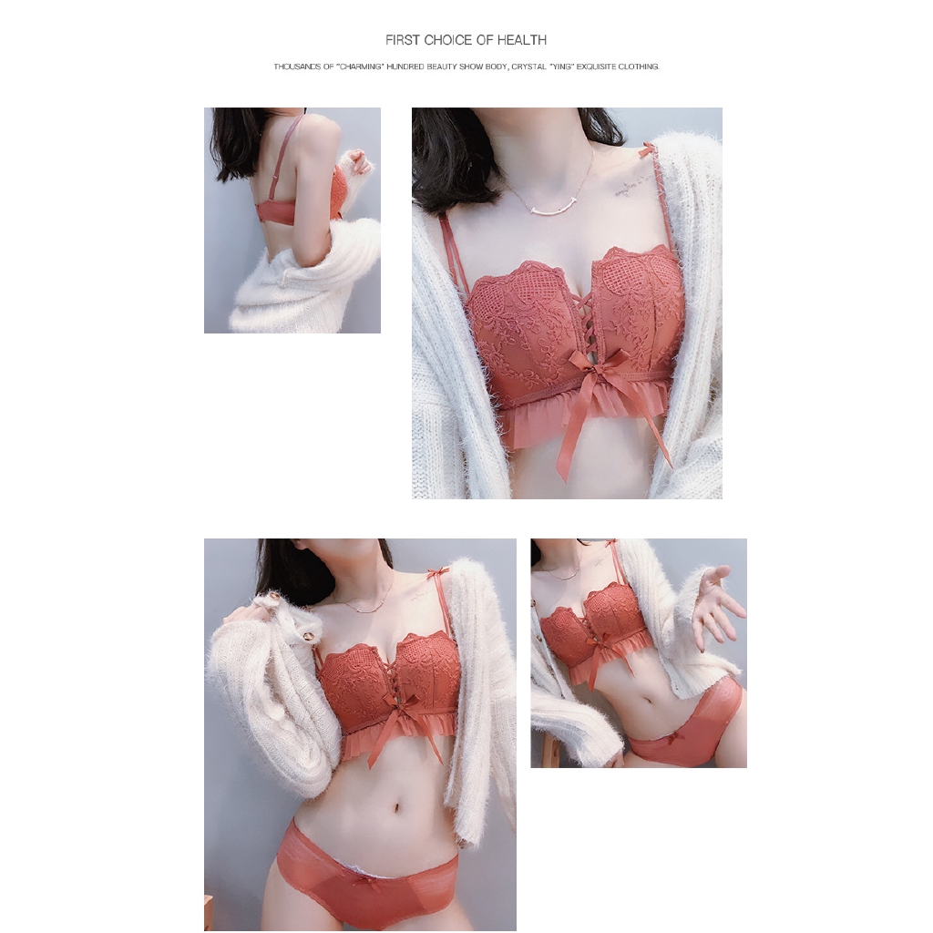 Áo ngực tạo khe thêu ren không gọng không để lại dấu thoải mái thời trang dành cho bạn nữ | BigBuy360 - bigbuy360.vn