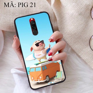 Ốp lưng Xiaomi Redmi 8 viền dẻo TPU BST Heo Con