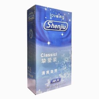 Bao cao su Shenjiu Loveing, bao cao su mẫu mới siêu mỏng nhiều gel bôi trơn, hộp 10 bcs