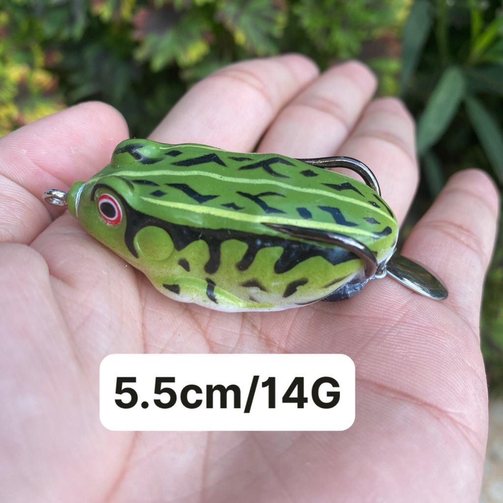 Nhái hơi câu lóc bông 14g TAKUMI dài 5,5cm, mồi nhái giả lure cá lóc đồng câu rê chuối sộp ao hồ dịch vụ siêu nhạy