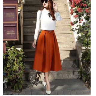 Chân váy xòe Sara kèm belt xếp ly sang trọng - nhiều size và màu, form dáng chuẩn thích hợp mặc công sở hoặc dự tiệc