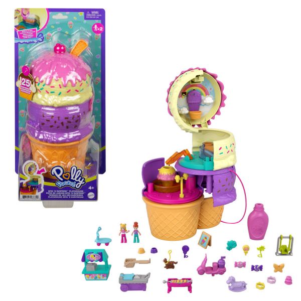 Đồ chơi POLLY POCKET - Polly Pocket Kem Ốc Quế mã HBF15/HBF14