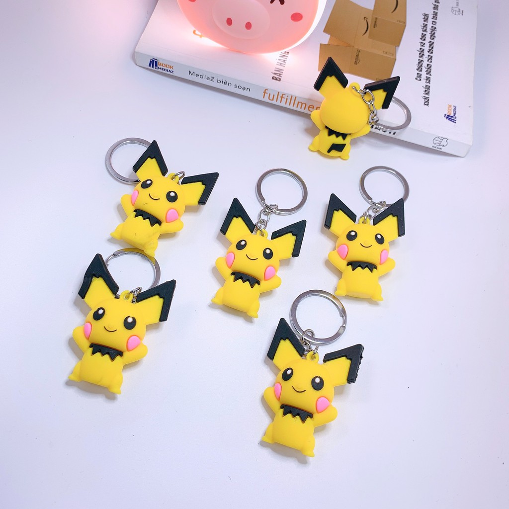 Móc khóa hoạt hình picachu vàng #3