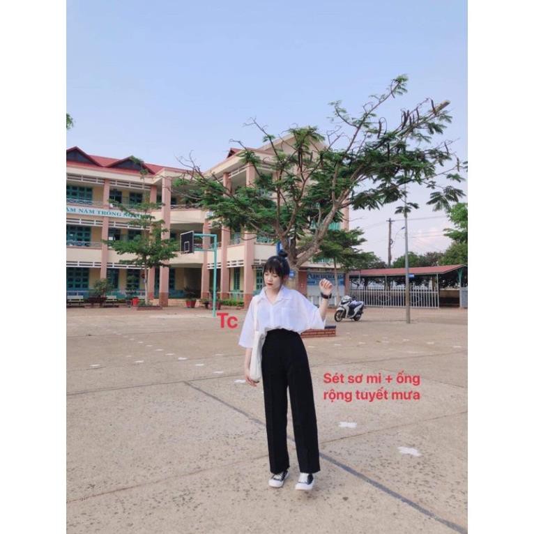 quần ống rộng chất tuyết mưa | BigBuy360 - bigbuy360.vn