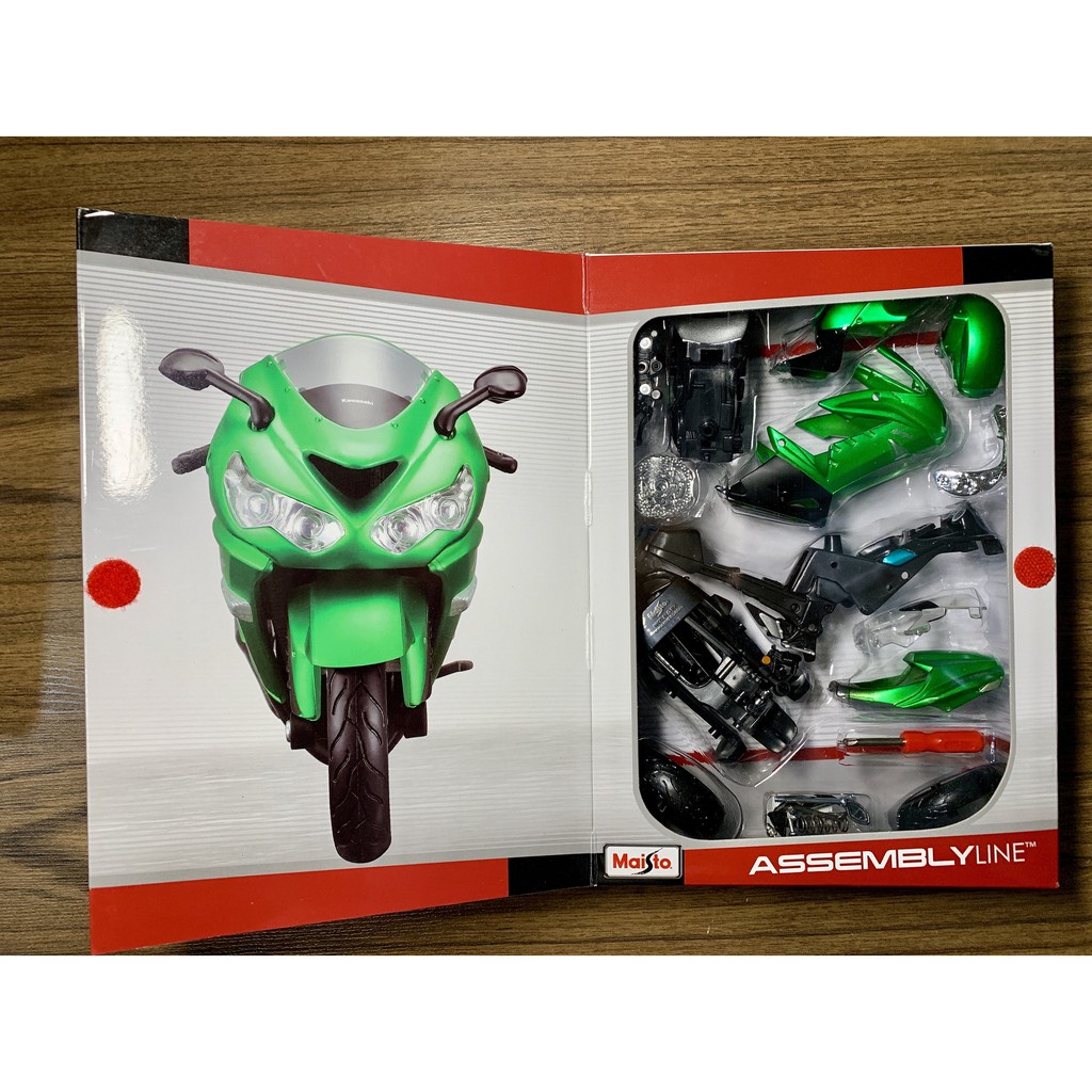 Mô hình xe đua lắp ráp ASSEMBLY LINE Diecast MAISTO Kawasaki Ninja ZX-14R