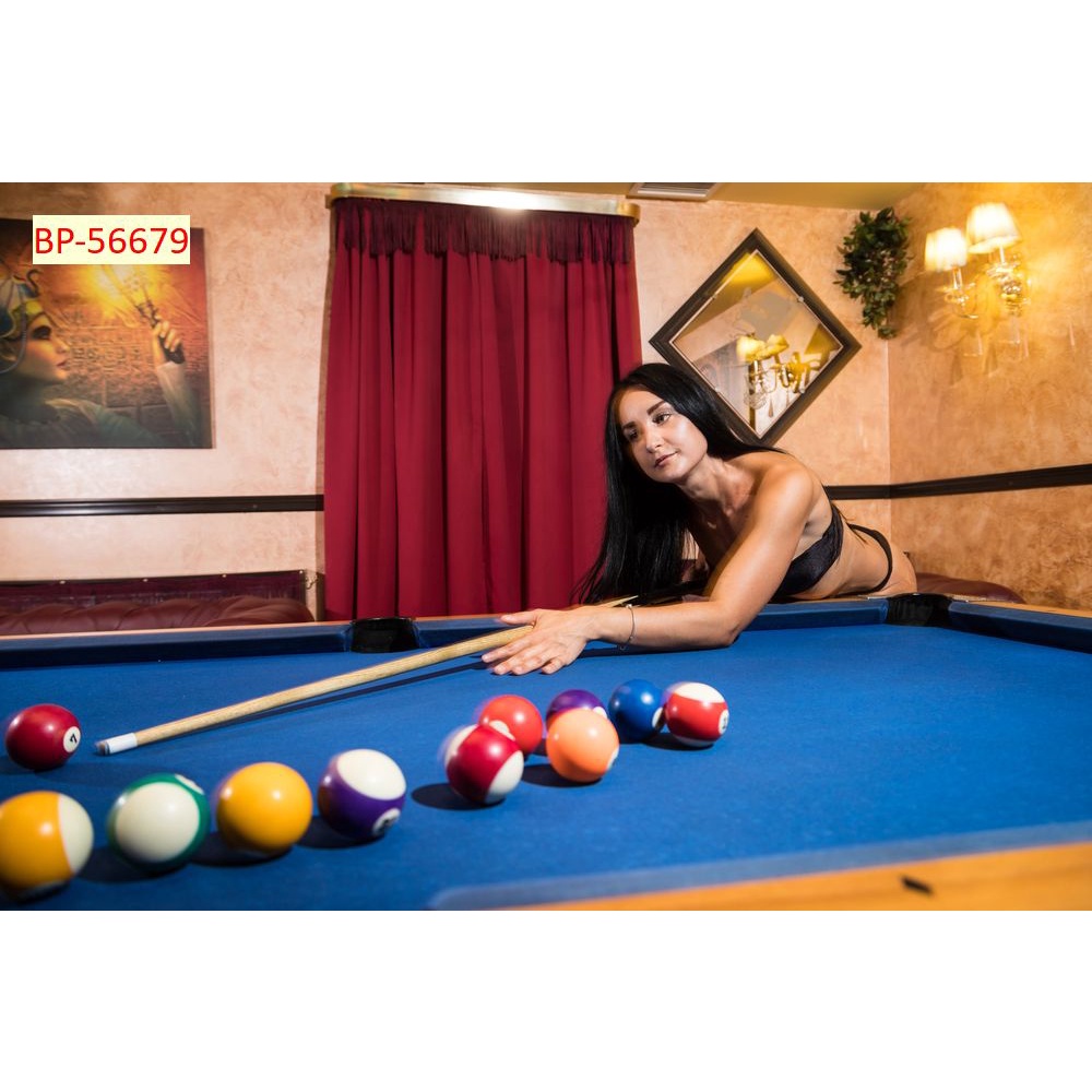 Tranh dán tường club Billiards 3D, mực in không mùi, không hóa chất đảm bảo an toàn sức khỏe