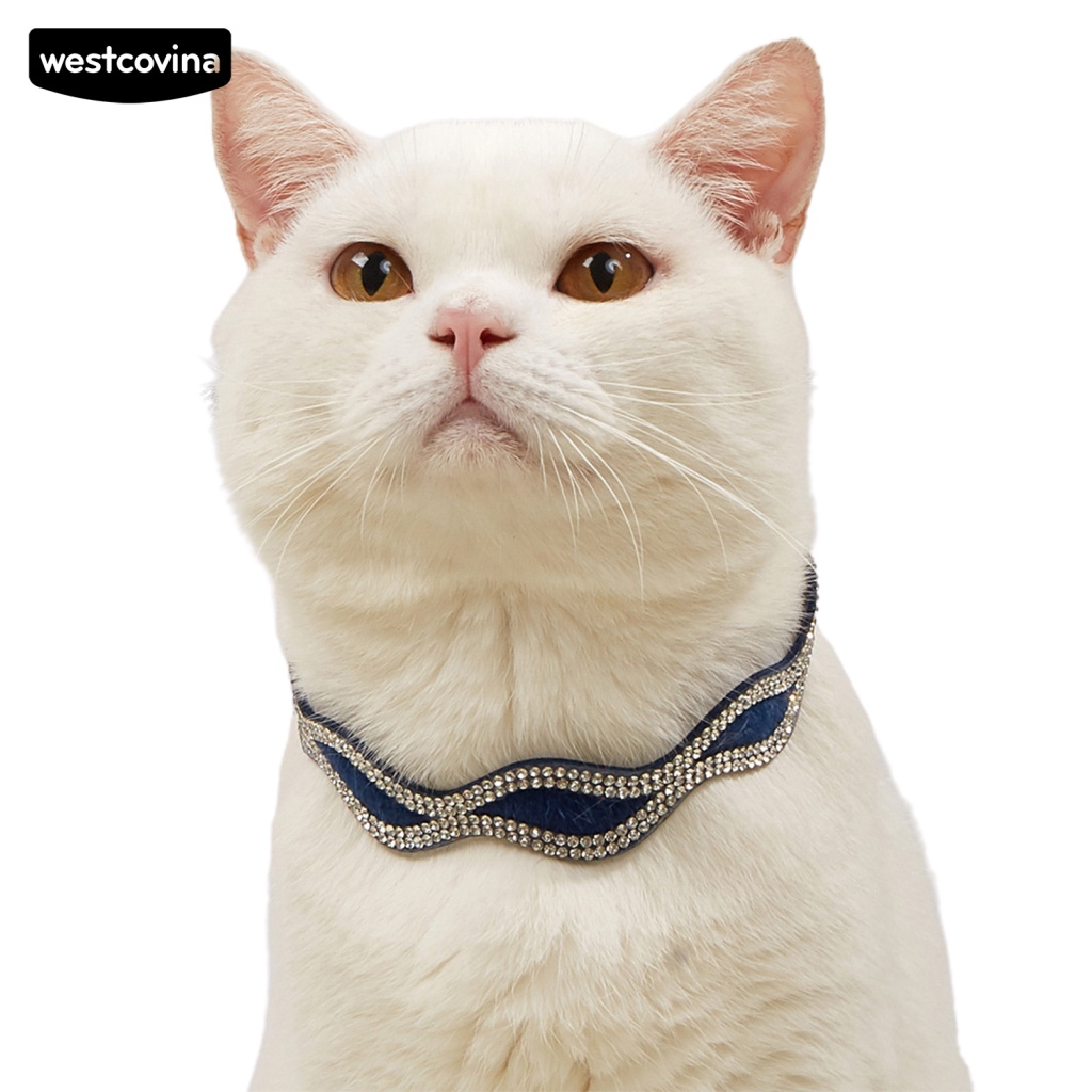 Phụ Kiện Vòng Cổ Đính Đá Giả Kim Cương Giả Cho Thú Cưng