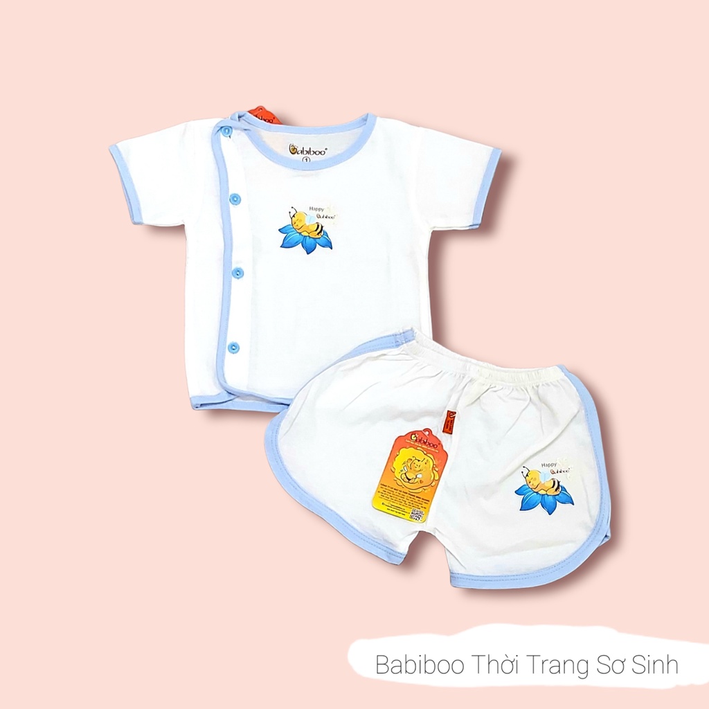 Bộ sơ sinh bác sĩ ngắn thể thao Babiboo - BBC16