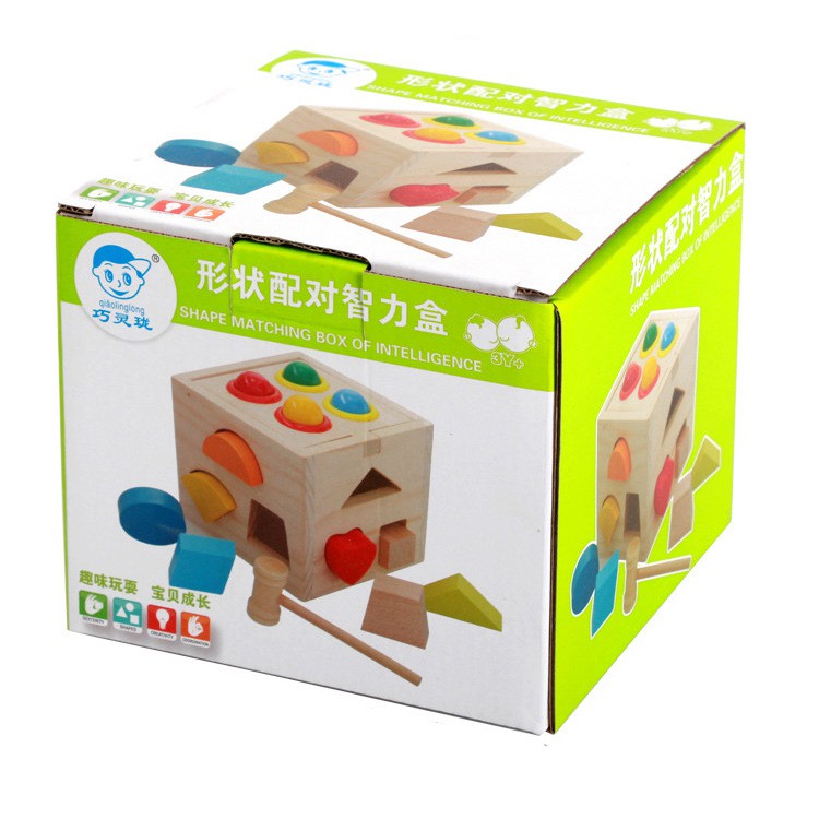 [HCM-GIÁ SỈ]  Đập Bóng Thả Hình  Đồ Chơi Gỗ Montessori ,Màu Sắc Đẹp,Bé Luyện Kỹ Năng Tay và Học Màu Sắc,Hình Khối