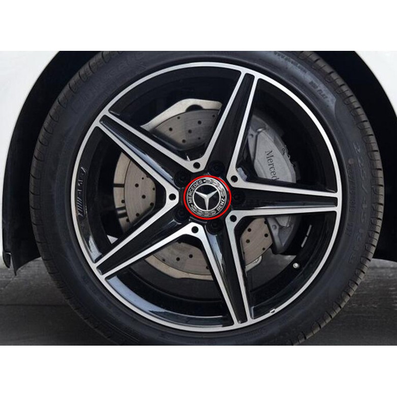 Biểu tượng Logo Mercedes Benz chụp mâm, vành, bánh xe ô tô 75mm - 3 màu - Mã: MDE75-1