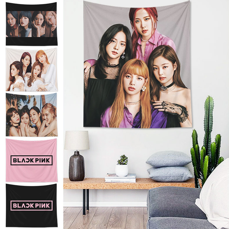 Thảm Treo Tường Hình Nhóm Nhạc Blackpink Độc Đáo Trang Trí Nội Thất