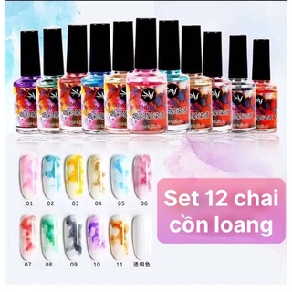 Set 12 chai cồn loang đủ màu, dễ sử dụng