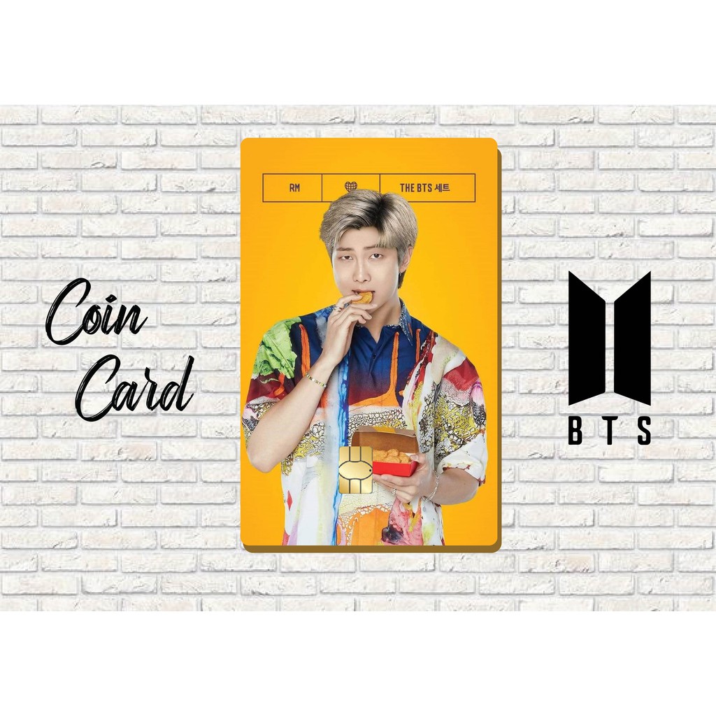 &quot; BTS McDonal Meal concept &quot; ( Sticker / Miếng dán Thẻ ATM , Post card)  | Dán thẻ ATM CoinCard