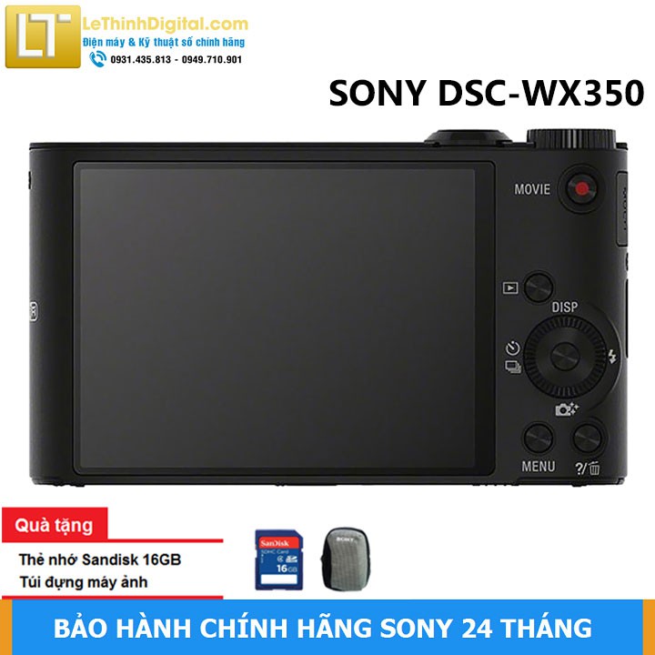 Máy ảnh Sony Cybershot DSC-WX350 (Đen) | Hãng phân phối | Bảo hành chính hãng 24 tháng toàn quốc