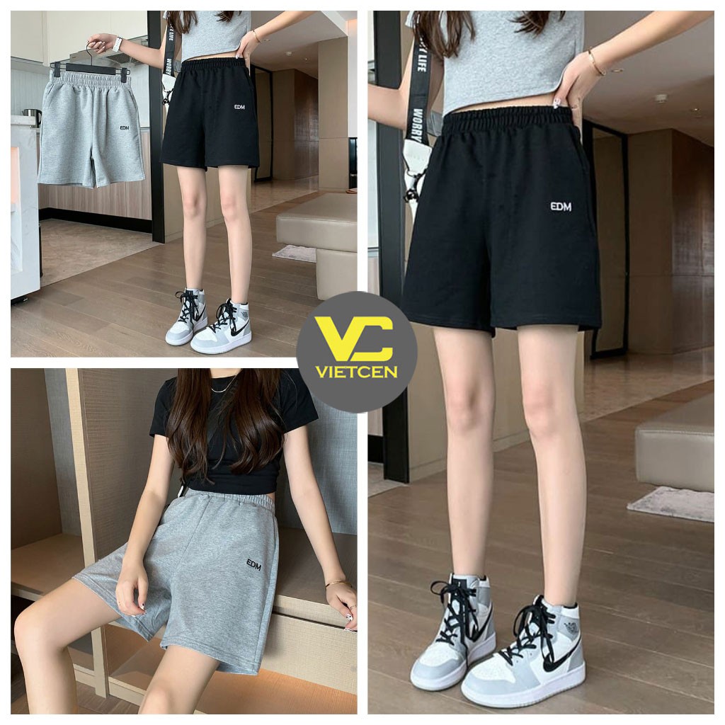 Quần short Unisex cạp chun EDM quần đùi nam nữ thể thao đi chơi chất thun mềm mát - VIETCEN | BigBuy360 - bigbuy360.vn