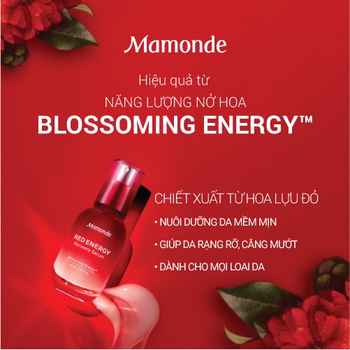 [Mã FMCGMALL2503 -10% đơn 500K] Tinh chất cung cấp năng lượng phục hồi cho da Mamonde Red Energy Recovery Serum 30ml