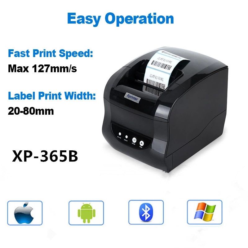 Máy in mã vạch hai chức năng in cả hóa đơn, máy 2in1 in tem mã vạch và in bill Xprinter XP-365B