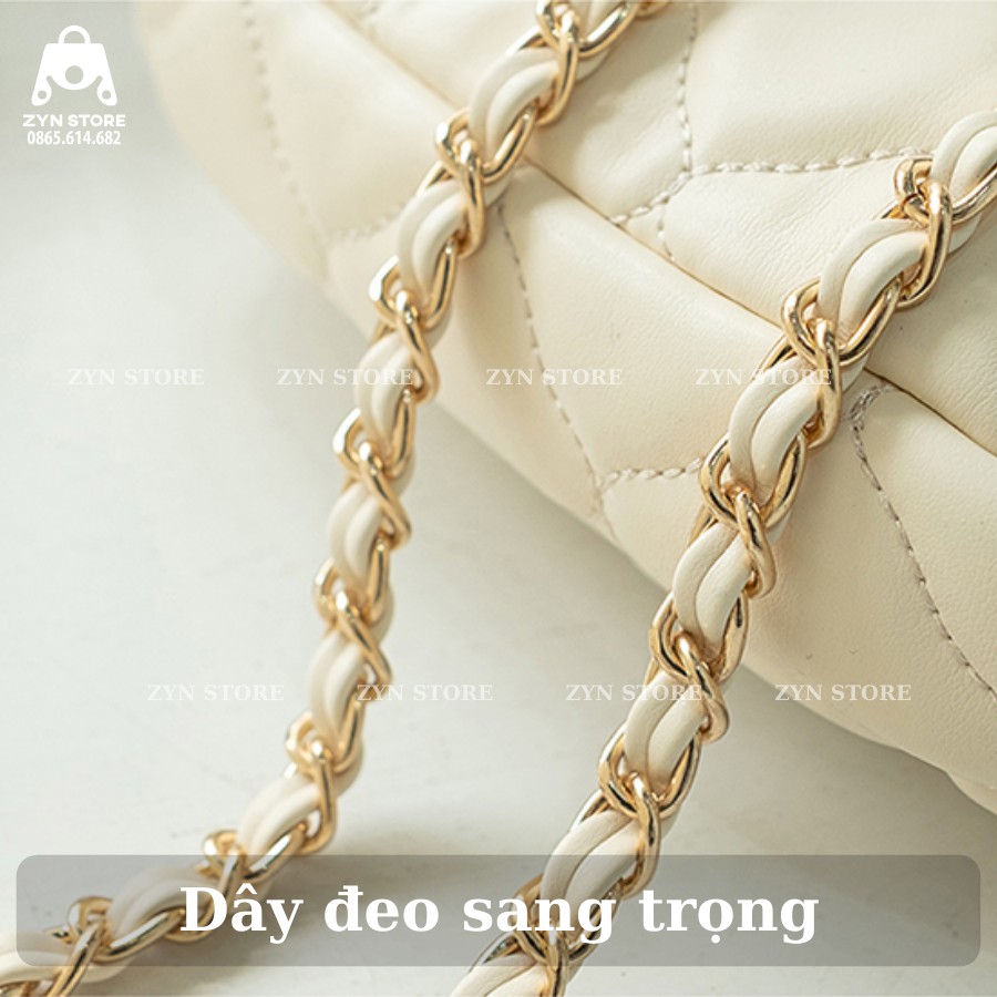 Túi xách mini nữ thêu trám da PU siêu kute ZYN STORE