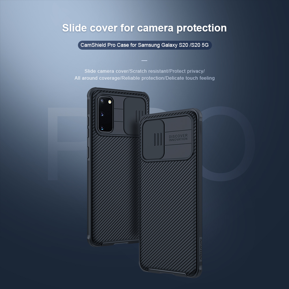 Ốp Điện Thoại Nillkin Cho Samsung Galaxy S20 Bằng PC Cứng Thiết Kế Nắp Trượt Bảo Vệ Camera Cho Sự Riêng Tư