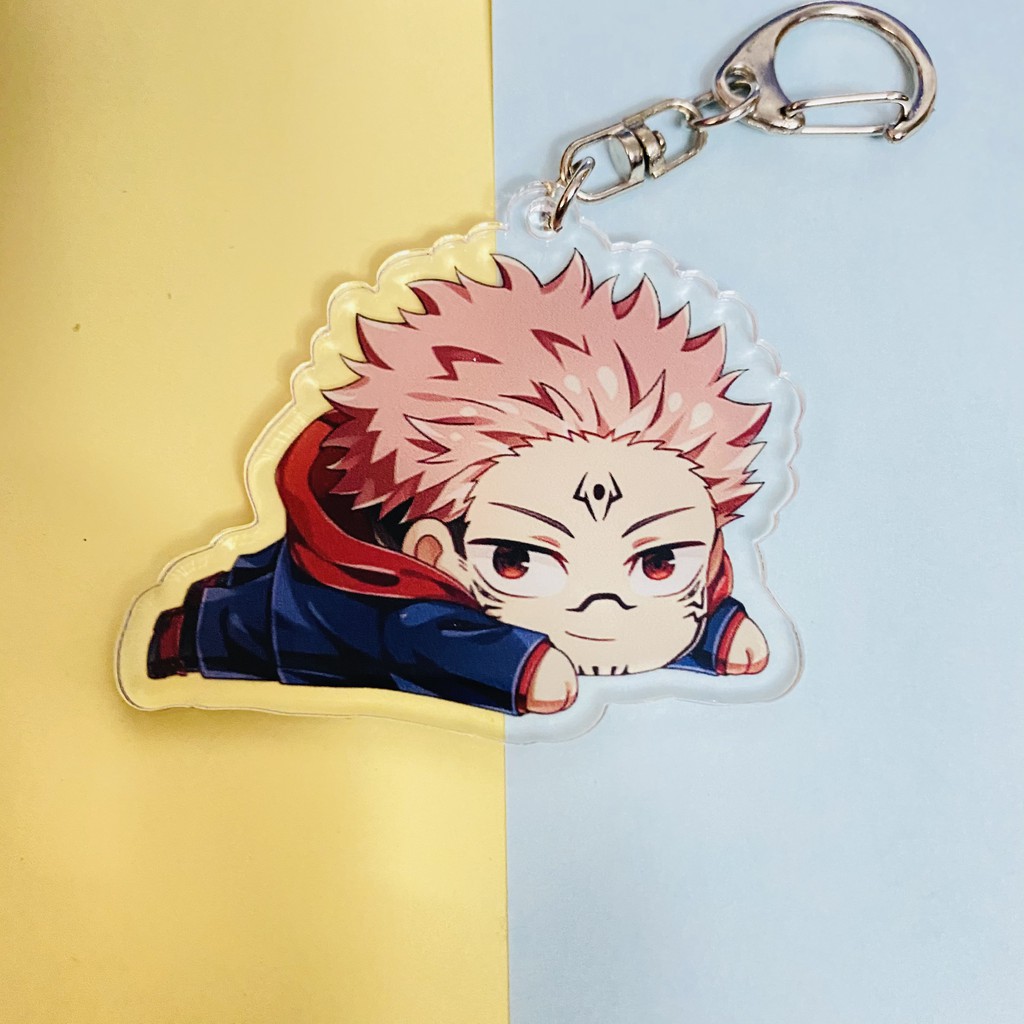 ( Mica trong acrylic ) Móc khóa anime CHÚ THUẬT HỒI CHIẾN JUJUTSU KAISEN ver NẰM chibi anime