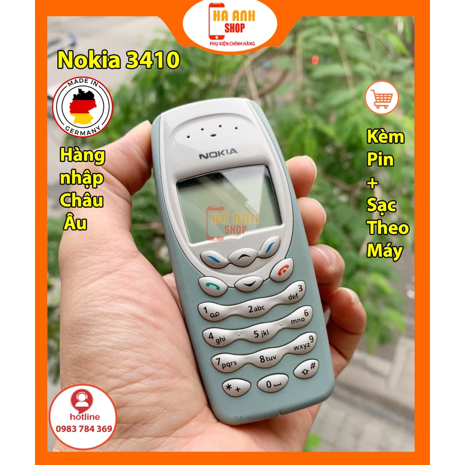 Điện thoại Nokia 3410 đã qua sử dụng còn nguyên bản như mới hàng nhập Châu Âu(Bảo hành 6 tháng đổi mới)