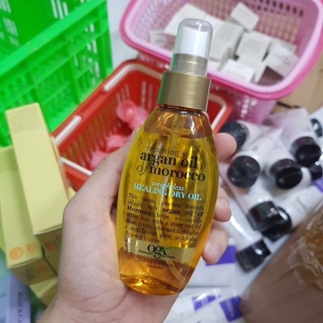 Xịt Dưỡng Tóc OGX Argan Oil Morocco Healing Dry Oil