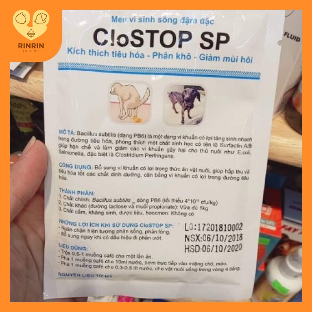 Men tiêu hoá thú cưng clostop