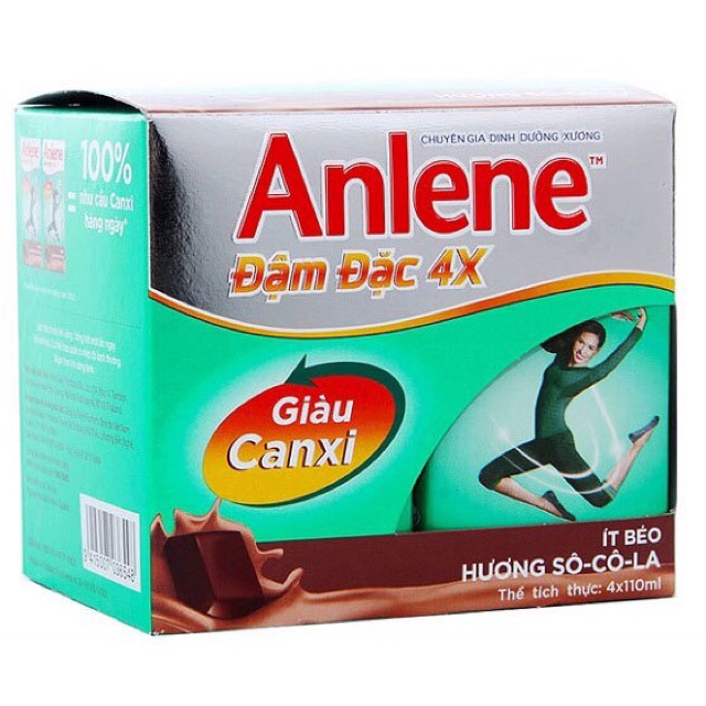 Thùng 12 lốc Anlene nước hương Sôcôla