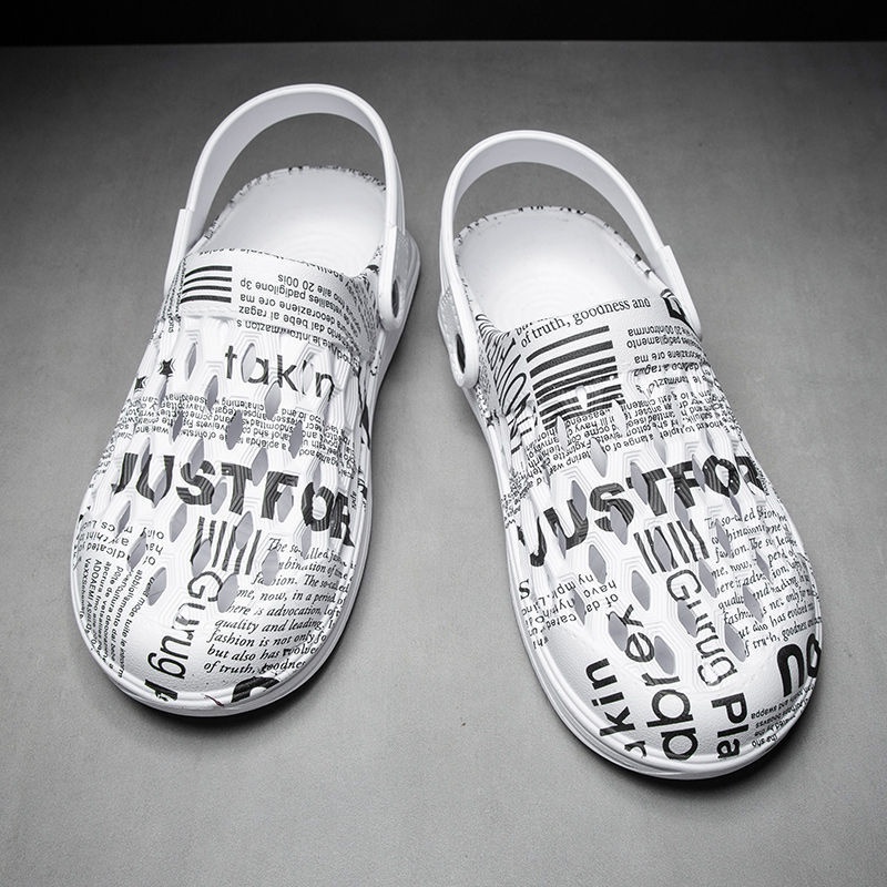 Dép Bít Mũi Đục Lỗ Thoáng Khí Chống Trượt Phong Cách Mới Lingmeisnow2023