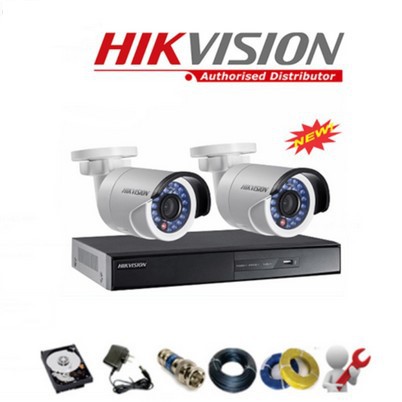 Combo 1 Đầu ghi Hikvision + 2 Camera 2.0M FullHD + Phụ Kiện + Ổ Cứng Tùy Chọn
