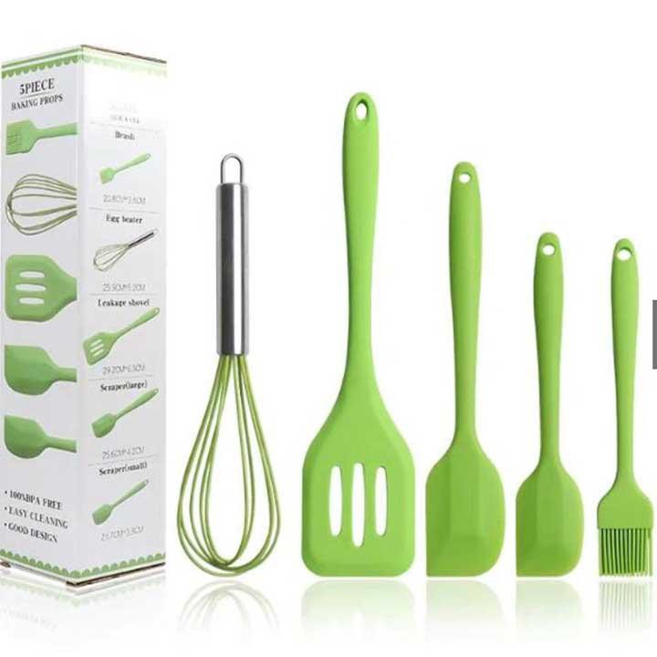 Bộ dụng cụ làm bánh nấu ăn nhà bếp silicon nhiều món đa năng tiện lợi màu xinh xắn MiibooShi TQ522221