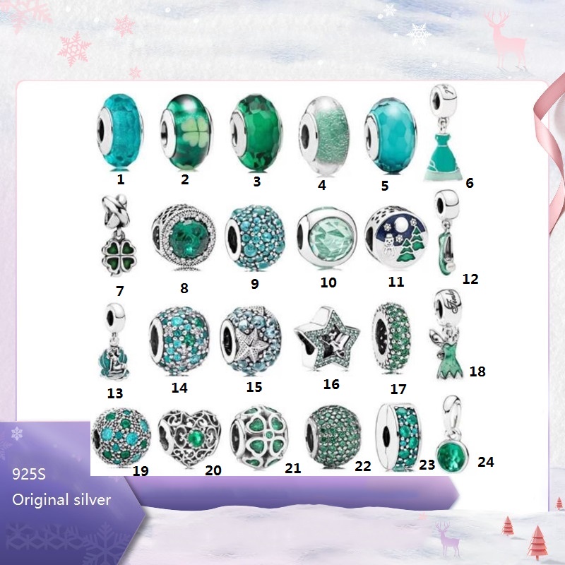 Mặt Dây Chuyền Hình Cây Thông Giáng Sinh/Cây Thông/Hoa Tuyết Bằng Bạc 925 Dễ Thương