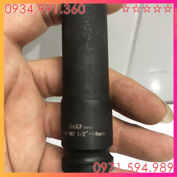 Đầu típ khẩu 1/2 inch 6 cạnh kích thước từ 8 đến 15mm. Nhật Bản. Mở động cơ máy, ô tô. Chất liệu thép Carbon CRMO.