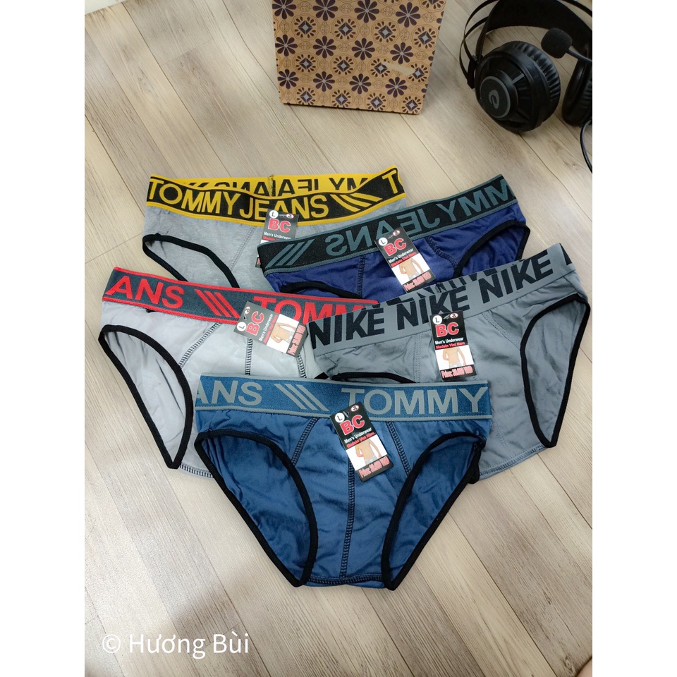 Quần Lót Sịp Nam Tam Giác Combo 5 Quần Sịp Thun Cotton Lạnh Co Giãn 4 Chiều Cạp To H0012