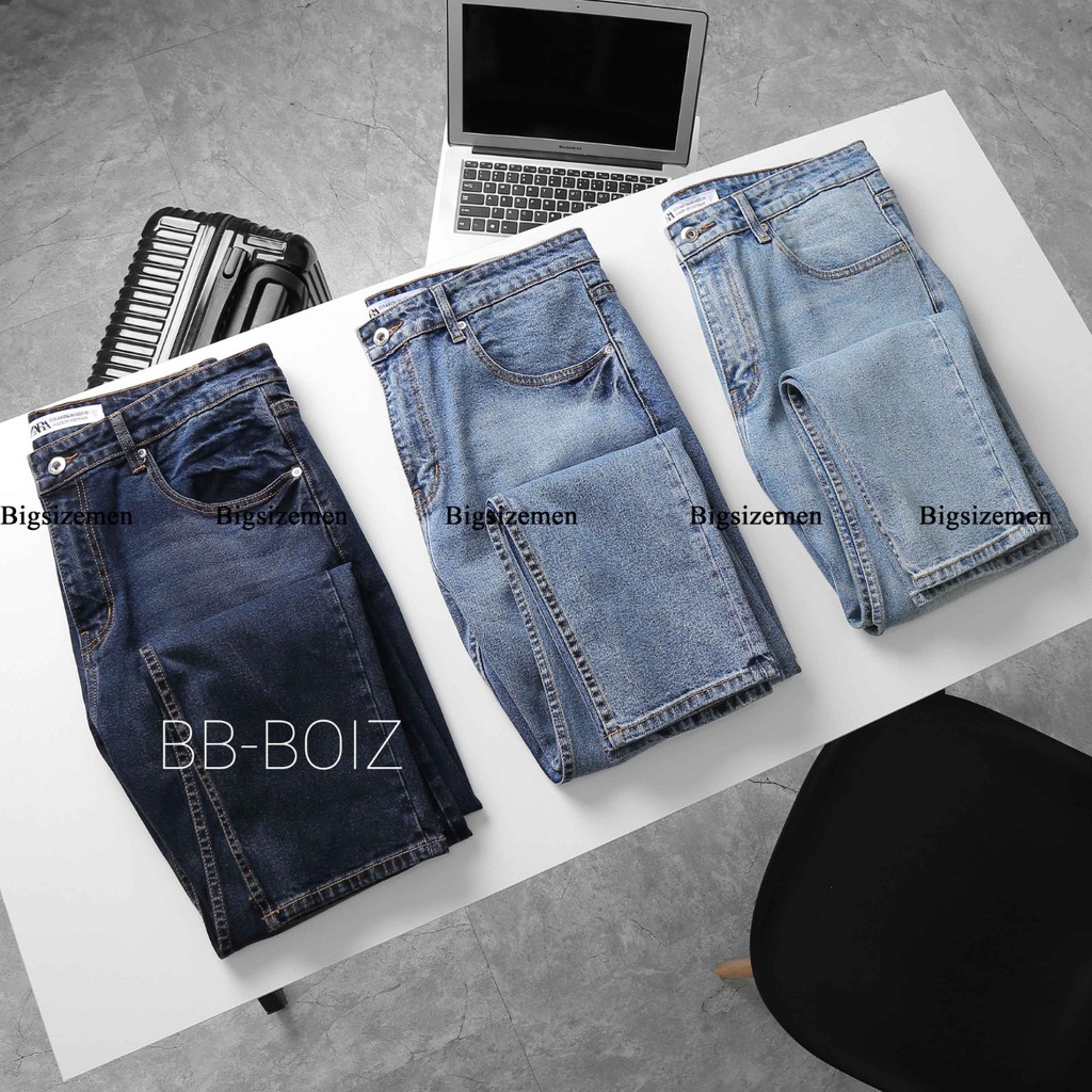Quần jean nam thời trang bigsize < 130kg - Trơn | BigBuy360 - bigbuy360.vn