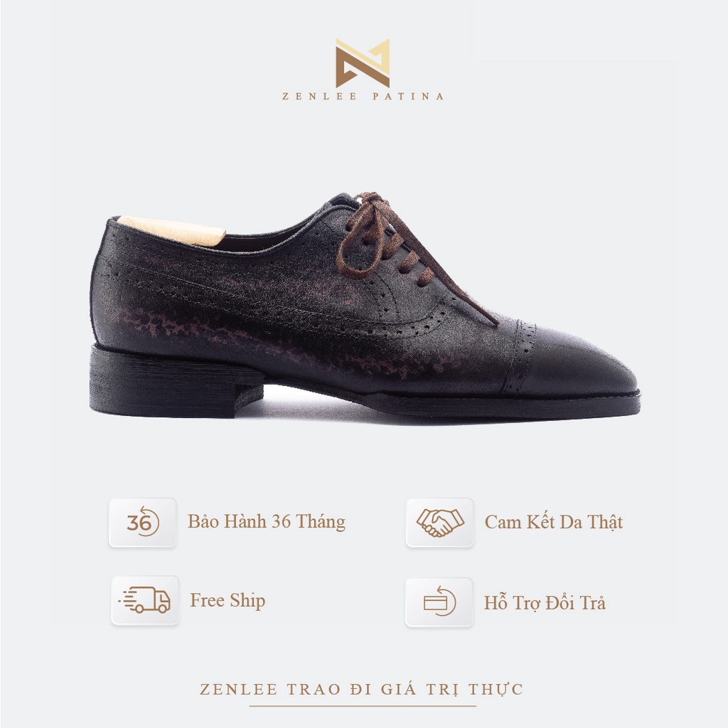 Giày Oxford thủ công ZENLEE PATINA OX9002S [BẢO HÀNH TRỌN ĐỜI]