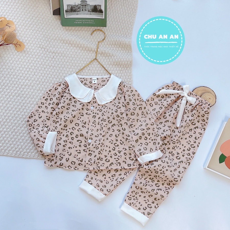 [ 15-28 KG ] Bộ Đồ Ngủ Pijama Bé Gái - Set Quần Áo Trẻ Em Mặc Nhà Lụa Cao Cấp Nhiều Màu Dài Tay Họa Tiết Dễ Thương