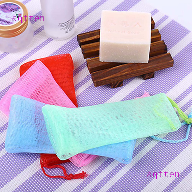 Aqtten Soap Foaming Net Saver Bag Suds Bubble Maker Skin Care Bath Bubble Mesh