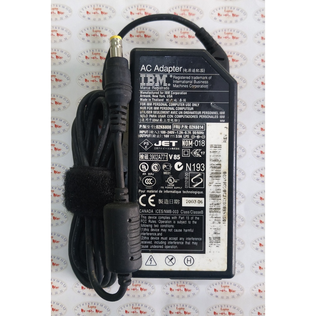 Sạc laptop 16V, 3.5A / AC Adapter 16V, 3.5A