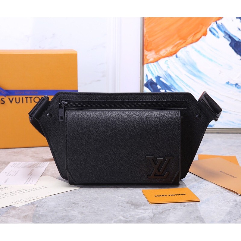 túi đeo ngực thời trang nam dây đeo vải da cao cấp louis vuitton LV