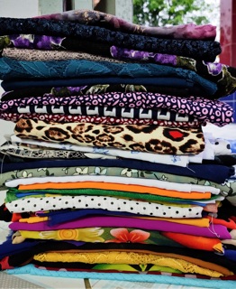 Vải khúc đủ màu may đồ handmade, scrunchie