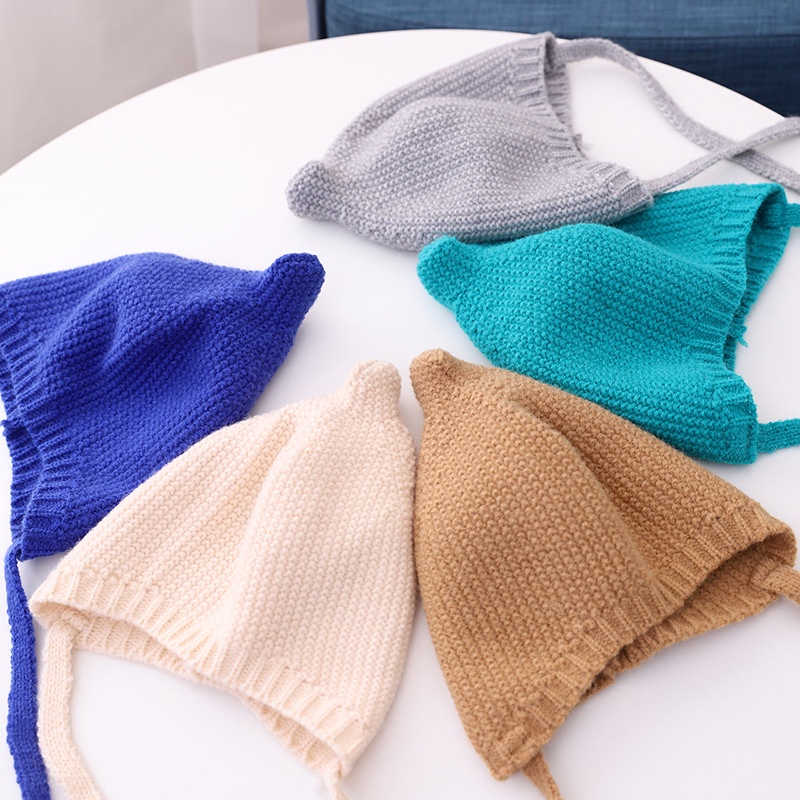Mũ beanie dệt kim mềm mại giữ ấm mùa đông dành cho bé