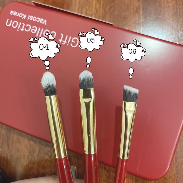 Tách set cọ trang điểm cá nhân Vacosi (Hộp 8c)