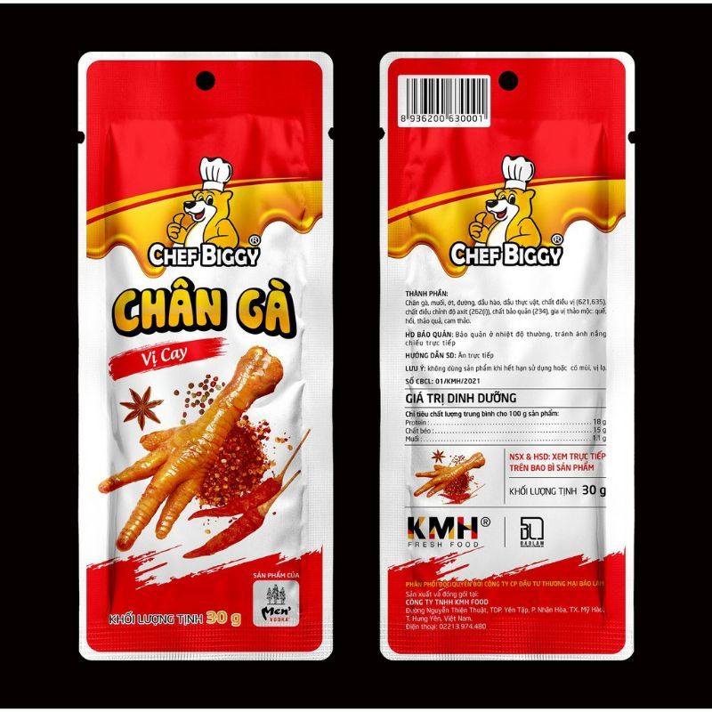 Chân Gà CHEF BIGGY Vị Cay - Vị Mật Ong - Chân Gà Sản Xuất Tại Việt Nam