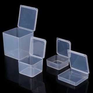 Vuông Nhỏ Trong Suốt Nhựa Trang Sức Hộp Bảo Quản Hạt Thủ Công Hộp Đựng