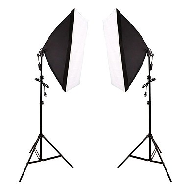 Bộ kit chụp đèn studio kèm softbox 50cm * 70cm có chân đèn, hỗ trợ hắt sáng chụp ảnh sản phẩm live stream