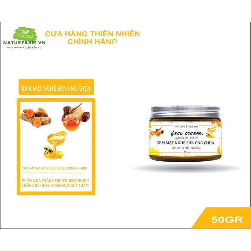 Cao tinh nghệ sữa ong chúa thiên nhiên handmade 50gr