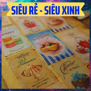 sticker vinge - sticker phong cách cổ điển retro chủ đề đồ ăn - uni007