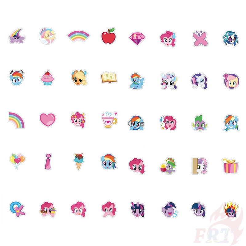 ❉ My Little Pony Giấy và decal dán tường ❉ 40Pcs/Set DIY Decals Stickers for Album Diary Laptop Scrapbooks Skateboard